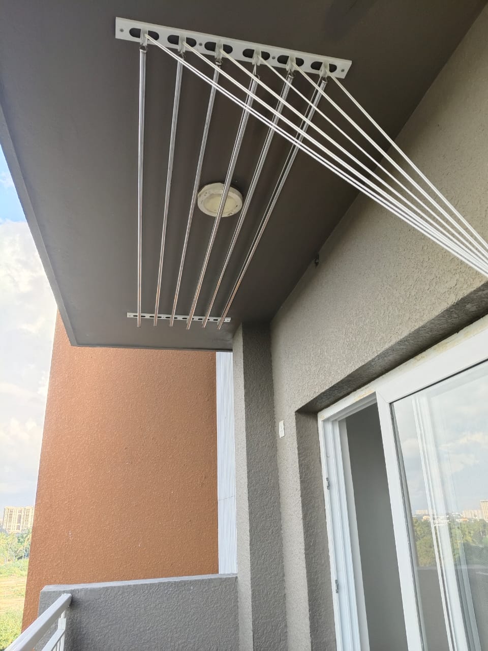 wall mounted shoe rack installation in apartment foyer